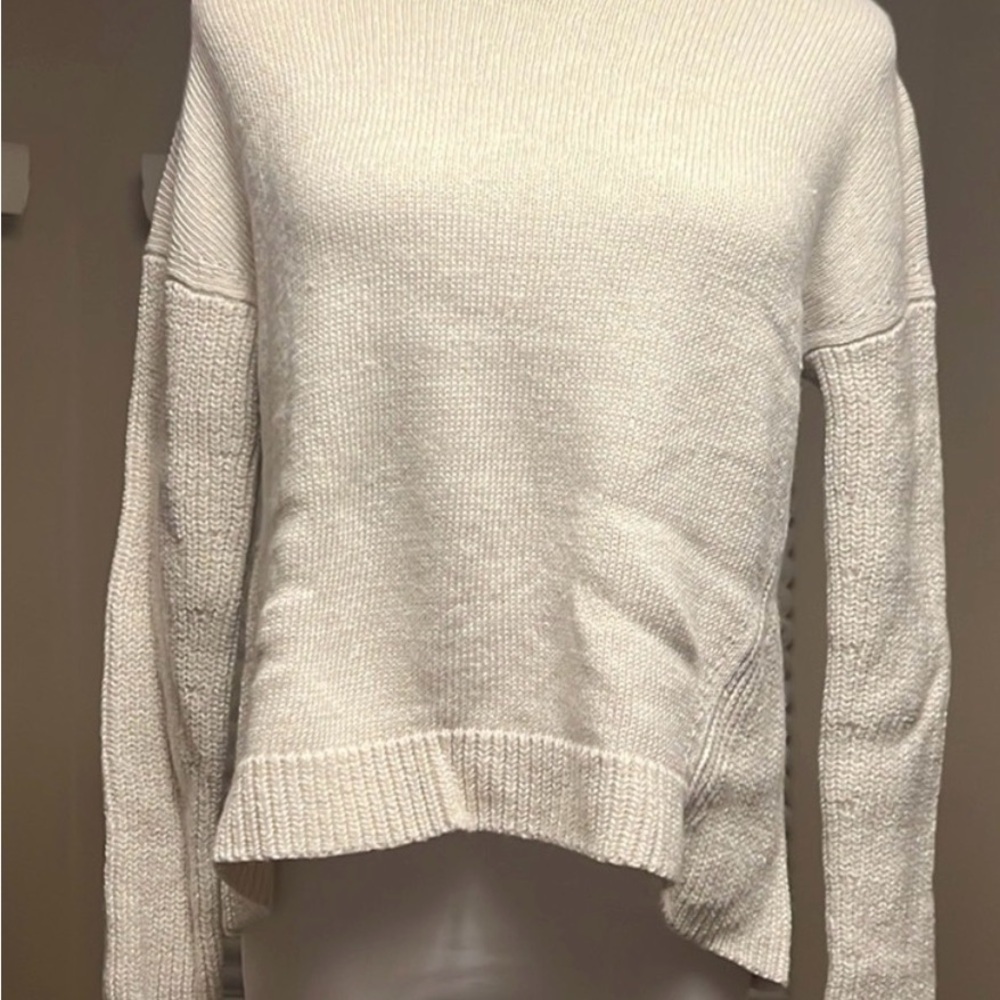 Brochu Walker Cream Splitback Sweater